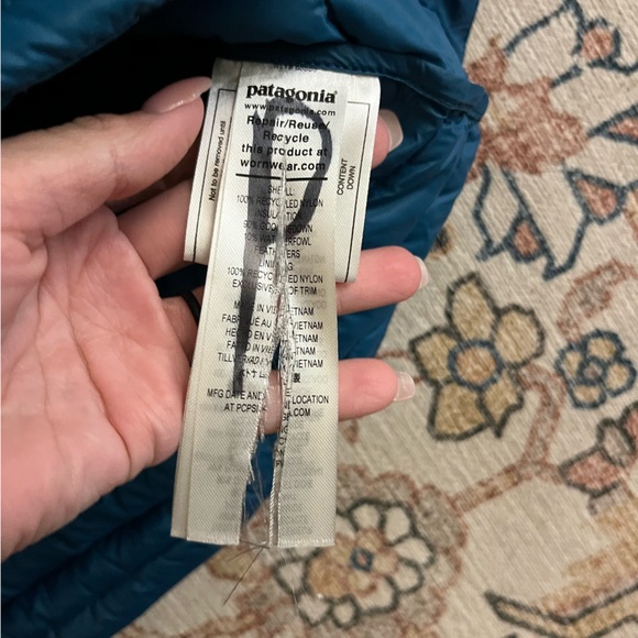 Patagonia AlpLight Down Pullover Jacket Packable Lightweight Blue NWOT - Picture 6 of 7